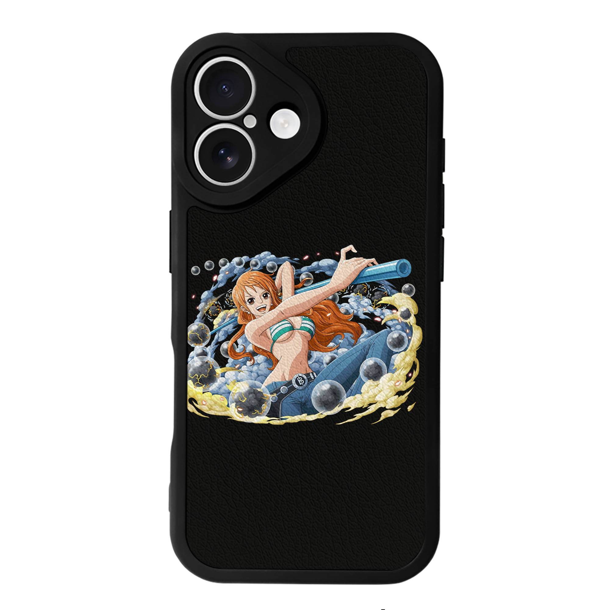 （画像用） ワンピース ナミ ONE PIECE Nami 【iPhone 16シリーズ対応】シリコンスマホケース（レザー調） 材質：シリコン